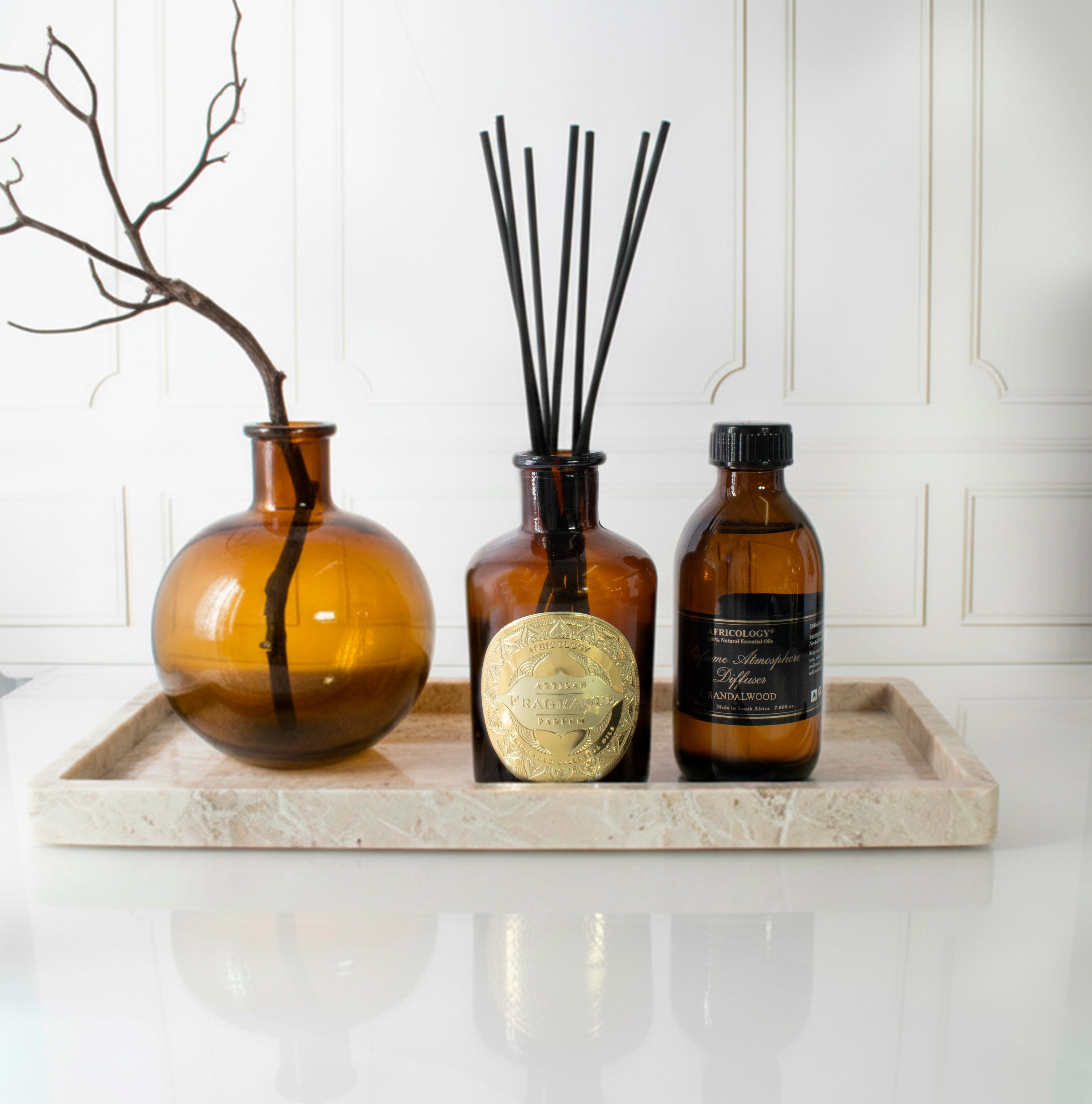Sandalwood Room Diffuser Bundle (200ml+Refill)